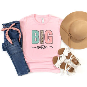 Big Sister Leopard Youth Graphic Tee