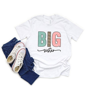 Big Sister Leopard Youth Graphic Tee