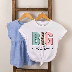 Big Sister Leopard Toddler Graphic Tee