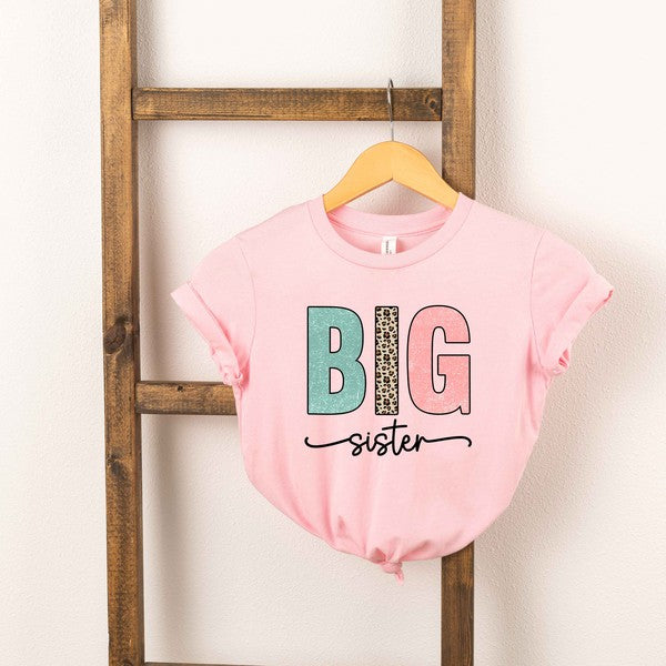 Big Sister Leopard Toddler Graphic Tee